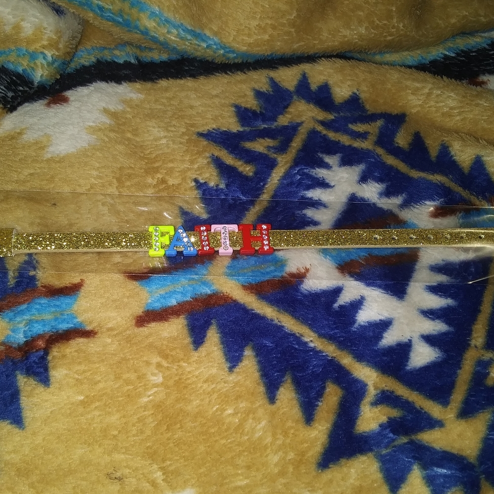 Faith glitter bracelet